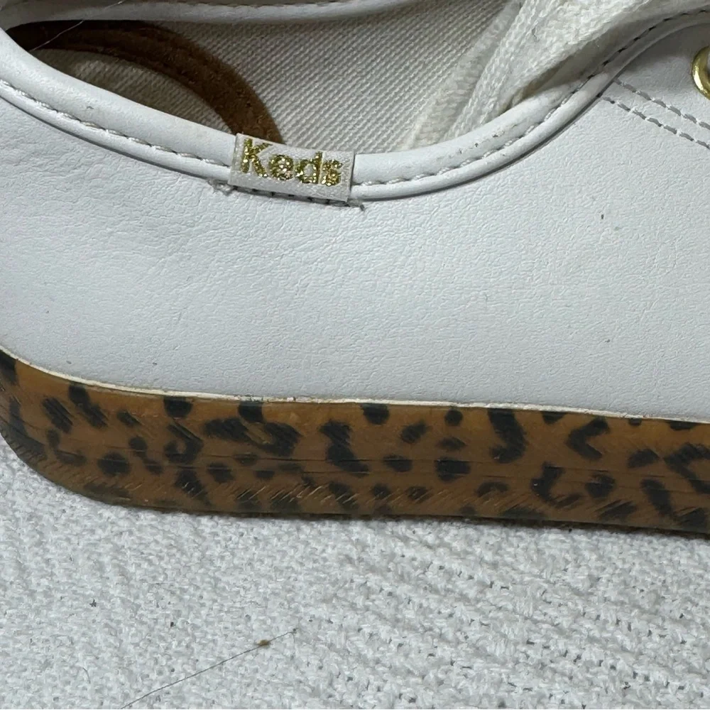 Keds Womens Kickstart Foxing Leopard Sneakers Shoes Casual - Brown, White Size 7
